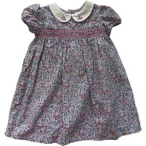 Jojo Maman Bebe flower print dress with matching bloomers size 3-6 months